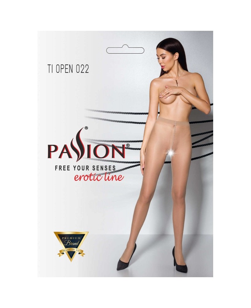 TIOPEN 022 Collants ouverts 20 den - Beige