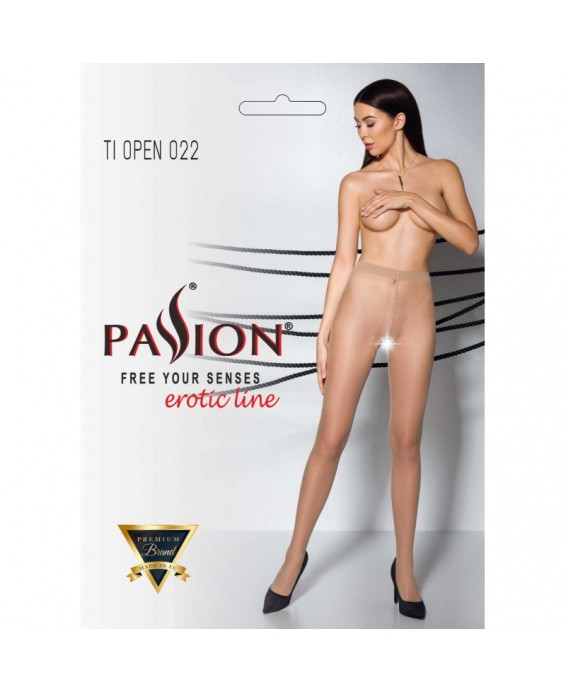 TIOPEN 022 Collants ouverts 20 den - Beige