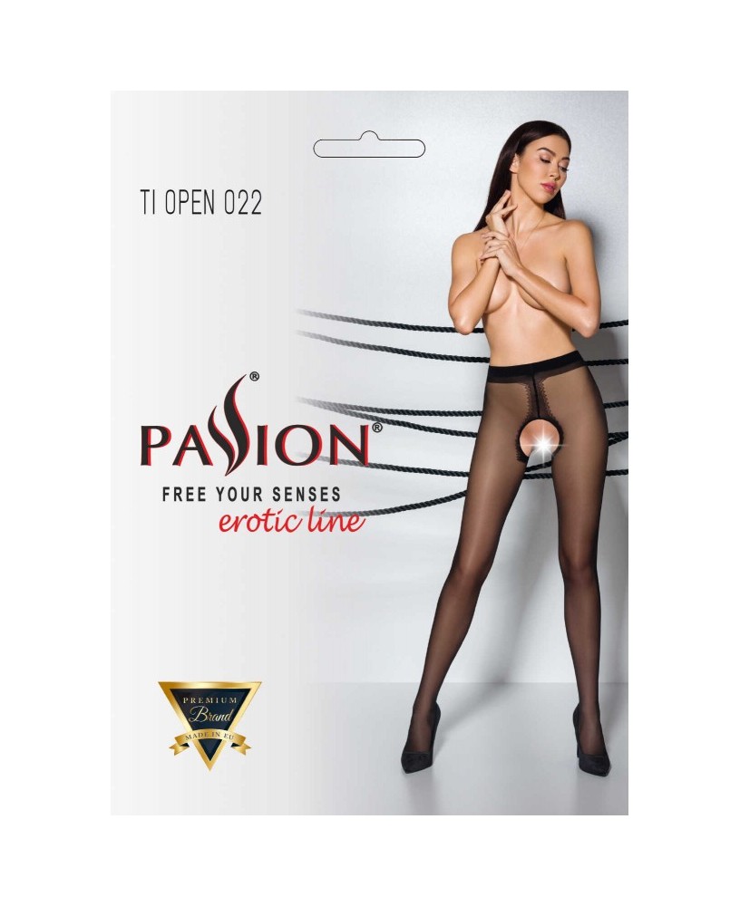 TIOPEN 022 Collants ouverts 20 den - Noir