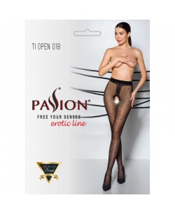 TIOPEN 018 Collants ouverts 20 den - Noir