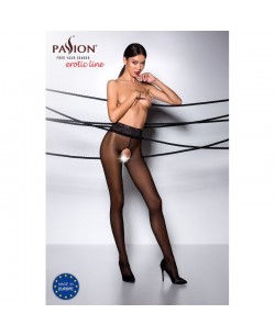 TI008B Collants ouverts 30 DEN - Noir 