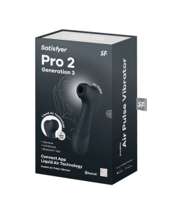 Pro 2 Génération 3 Air pluse Connect App et vibration - Noir Satisfyer