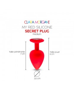 My red silicone secret plug medium
