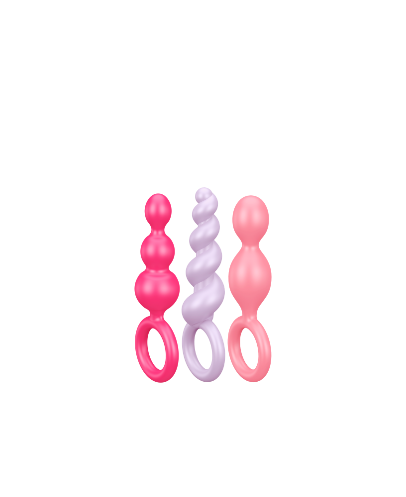 Plug anal Satisfyer Booty Call 3 pcs - Multicolor
