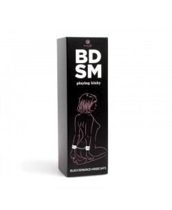 Menottes de bondage noires - Secret play - BDSM collection