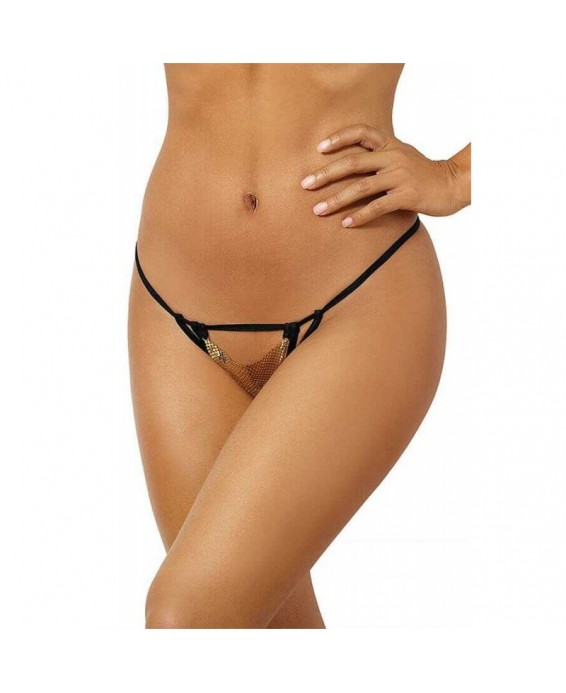 V-10378 string - Noir et or