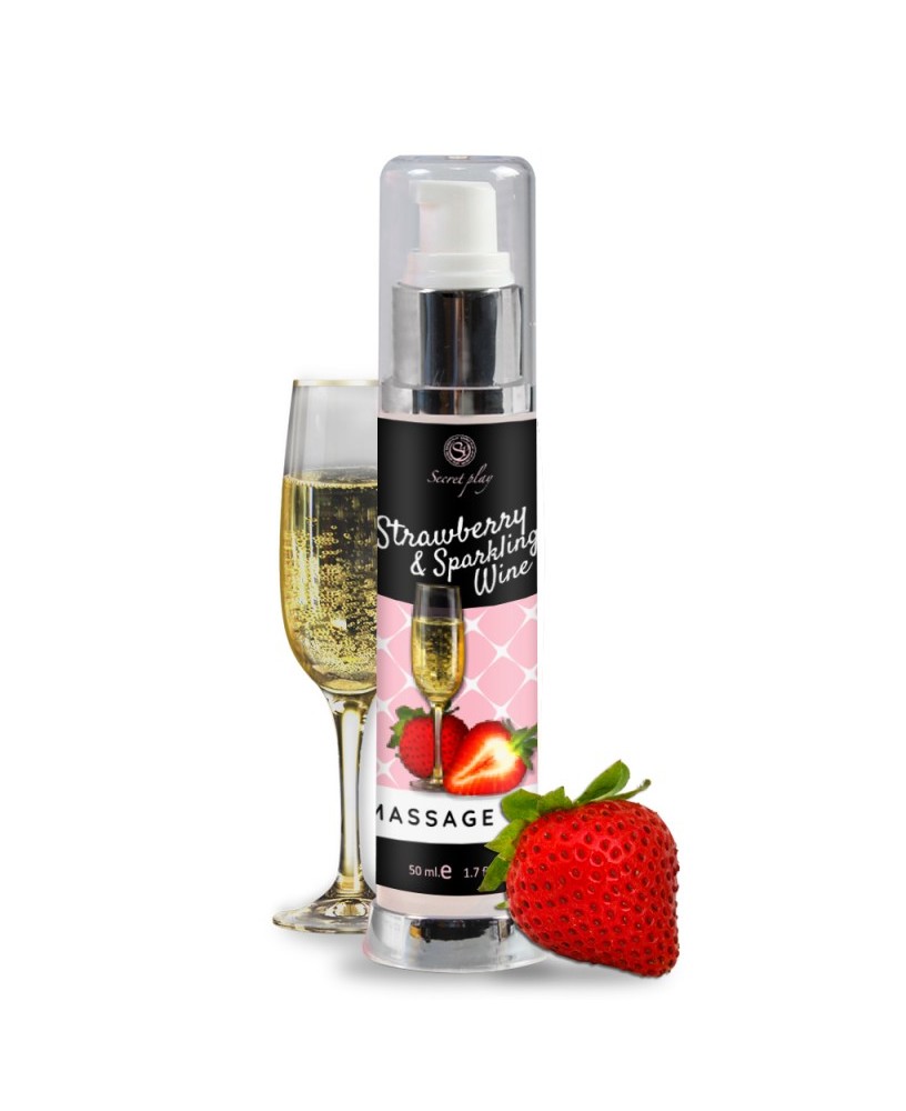 Huile de massage Fraise et Vin pétillant 3683 - 50 ml