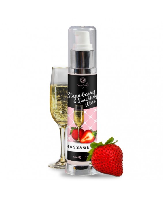 Huile de massage Fraise et Vin pétillant 3683 - 50 ml