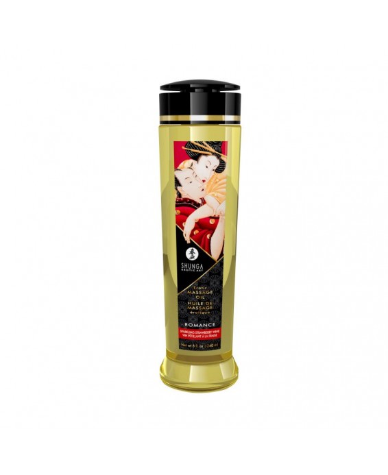 Huile de massage érotique - Romance - Vin pétillant fraise - 240 ml