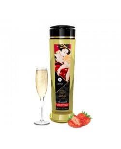 Huile de massage érotique - Romance - Vin pétillant fraise - 240 ml